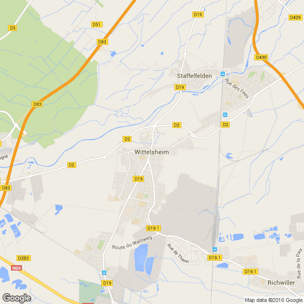 Plan des salles de sport de Wittelsheim